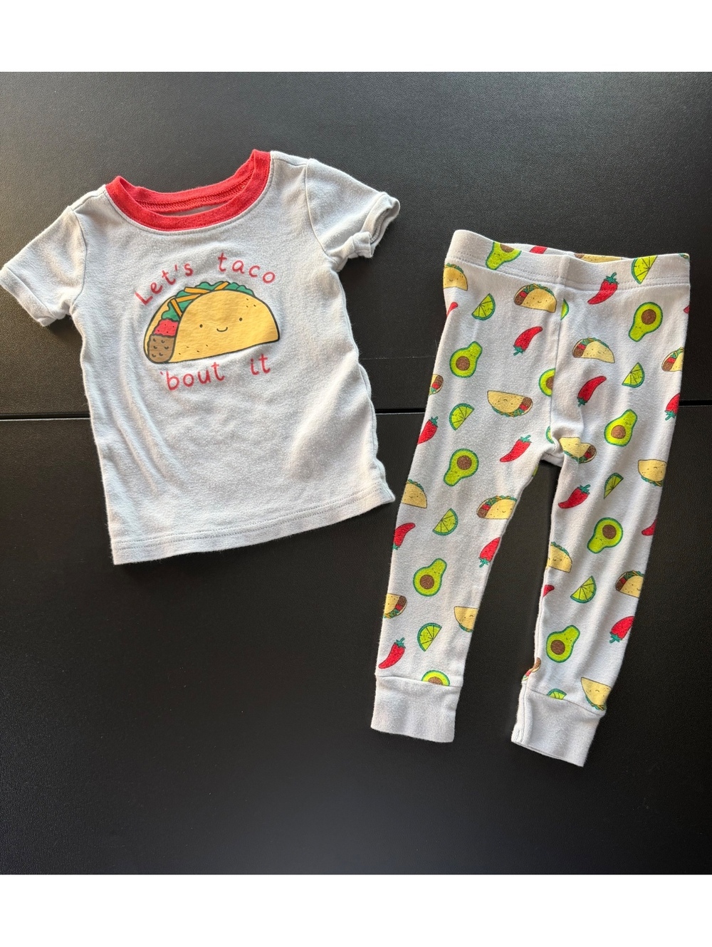 Old Navy Toddler Taco Avocado Pajama Set 18-24M Let’s Taco Bout It